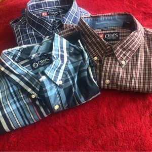 Chaps men’s l/s plaid shirts FOR 3
